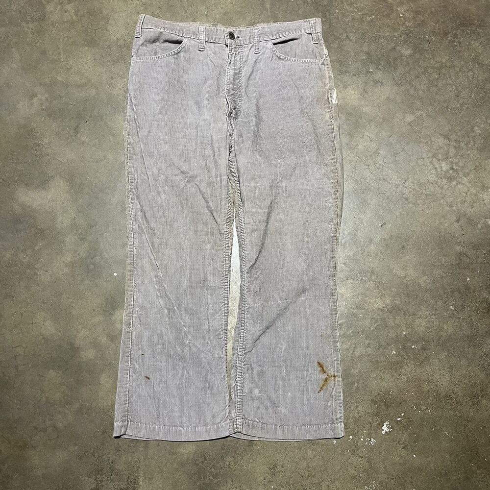 Vintage 70s Levi’s 646 Grey Bell Bottom Corduroys 34x26